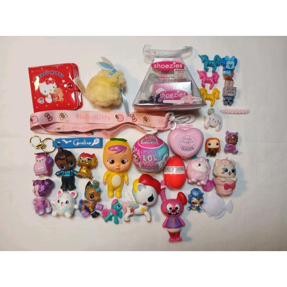 Large Modern To Vintage Girls Small Toy Lot